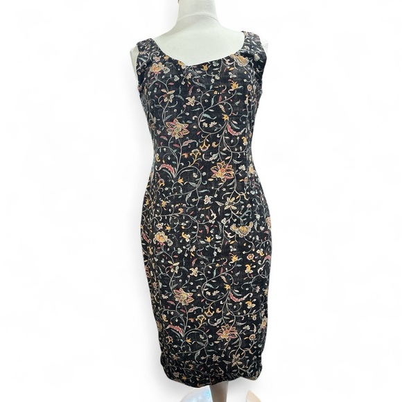 Peruvian Connection Black Floral Midi Dress - Picture 2 of 7